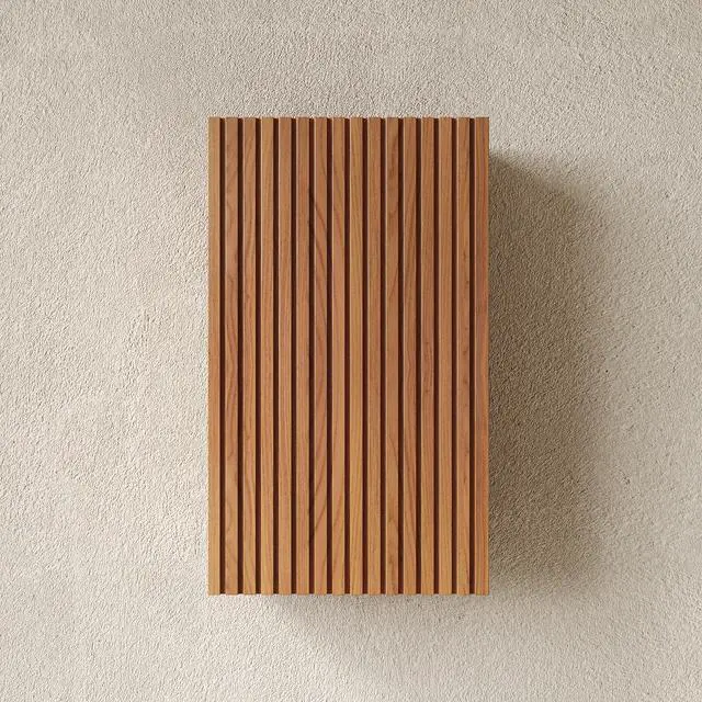 Alt view image 3 of 7 - MITCH 23" Tall Bathroom Wall Mounted Cabinet, Narrow Storage Cabinet with Door, Suitable for Small Spaces Such as Corners, Applicable to Bathroom, Living Rooms and Laundry, Brown Oak Woodgrain Color