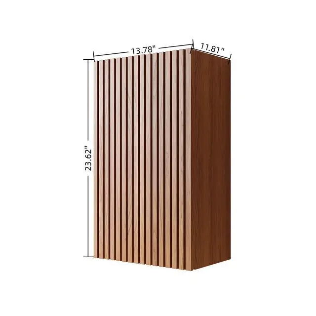 Alt view image 5 of 7 - MITCH 23" Tall Bathroom Wall Mounted Cabinet, Narrow Storage Cabinet with Door, Suitable for Small Spaces Such as Corners, Applicable to Bathroom, Living Rooms and Laundry, Brown Oak Woodgrain Color