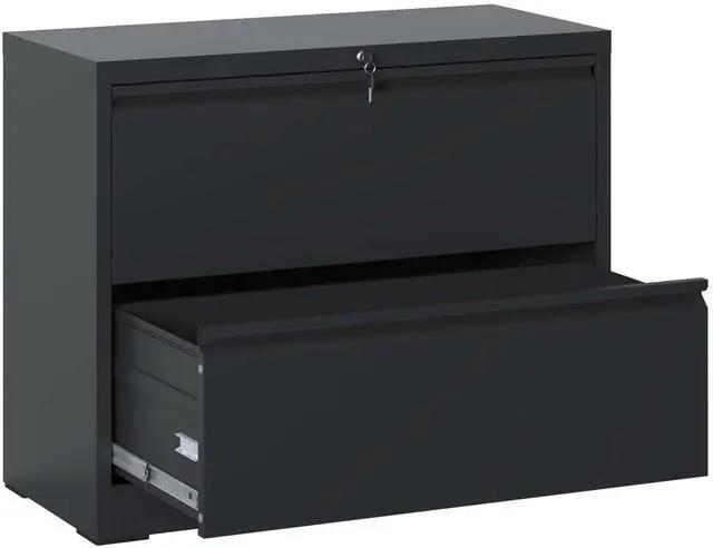 Main image of 2 Drawer Lateral File Cabinet with Lock Heavy-Duty Metal Filing Cabinet for Home Office, Space-Saving Wide Storage for Letter/Legal/A4/F4, Silent Full-Extension Slides, Easy-Assembly