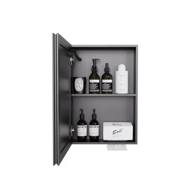 Alt view image 2 of 7 - LED bathroom medicine cabinet with single-color white light,Anti-fogging ,Easy to install Aluminum cabinet.(15.98*22.05 One Door)