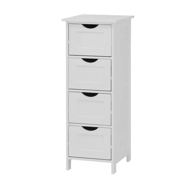 Alt view image 6 of 7 - White Bathroom Storage Cabinet, Freestanding Cabinet with Drawers