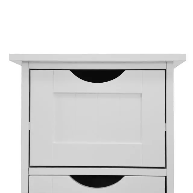 Alt view image 2 of 7 - White Bathroom Storage Cabinet, Freestanding Cabinet with Drawers