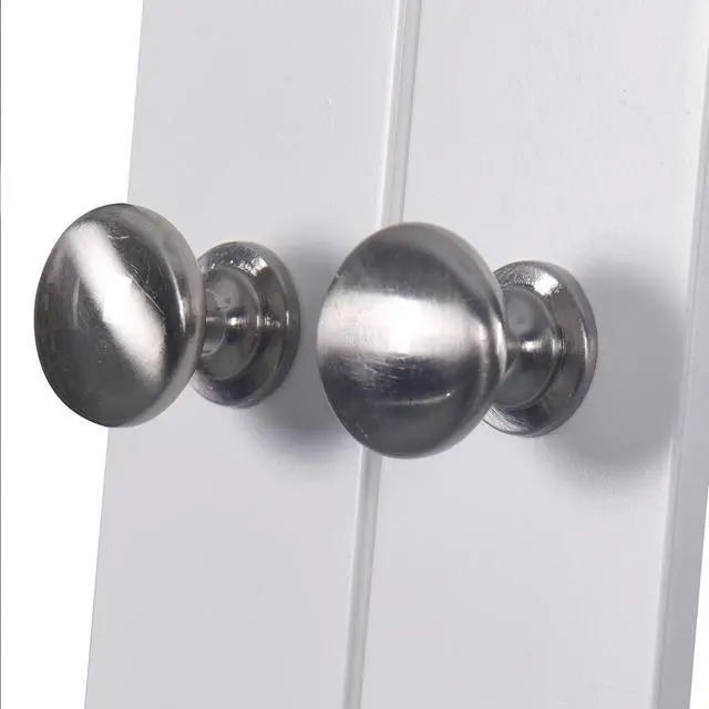 Alt view image 7 of 7 - White Wall Mounted Bathroom Cabinet with 2 Mirror Doors and Adjustable Shelf