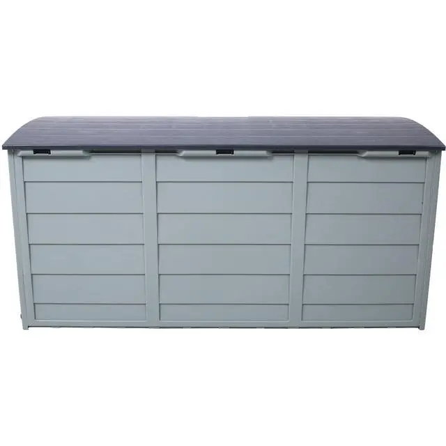 Alt view image 7 of 7 - All Weather UV Pool Deck Box Storage Shed Bin Backyard Patio Outdoor w/ Wheel,75 Gallon Resin Deck Box-Organization and Storage for Patio Furniture Outdoor Cushions,Garden Tools and Pool Toys