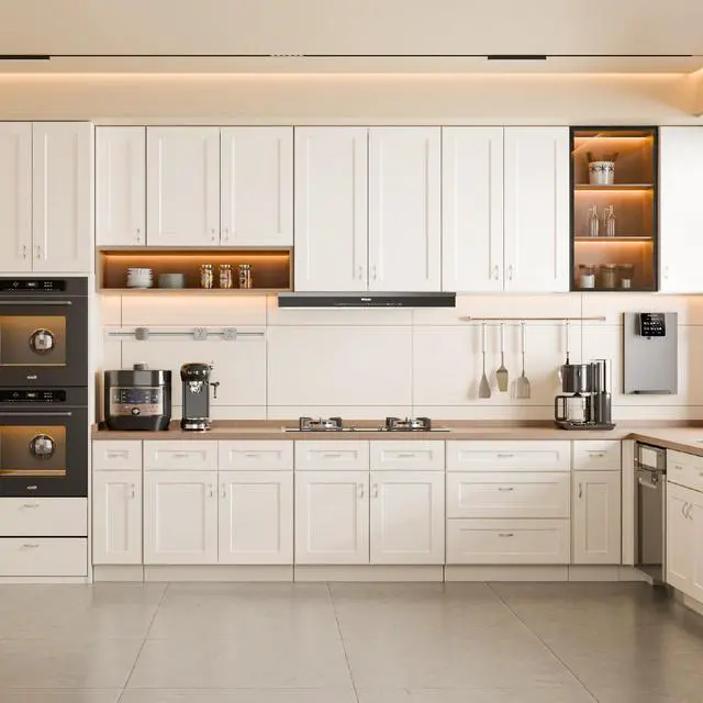 Alt view image 5 of 5 - White Shaker Solid Wood Wall Cabinet with Soft-Close Doors, Adjustable Shelves - 24" Double Door Storage for Kitchen, Bathroom, Laundry, Garage (Easy Assembly, 24"W x 12"D x 42"H)