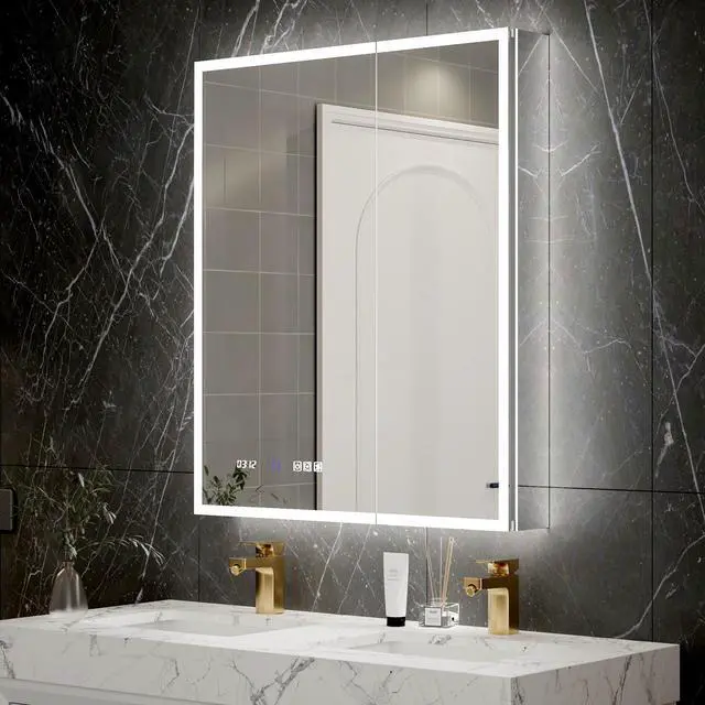 Main image of 30*36 inch Smart LED Medicine Cabinet with GFCI Outlet & Blum Hinges,Front&Backlit ,Buil Built-in High-Power Outlet ,Stepless Dimming & Anti-Fog,Integrated Design,Multifunctional Bathroom Storage
