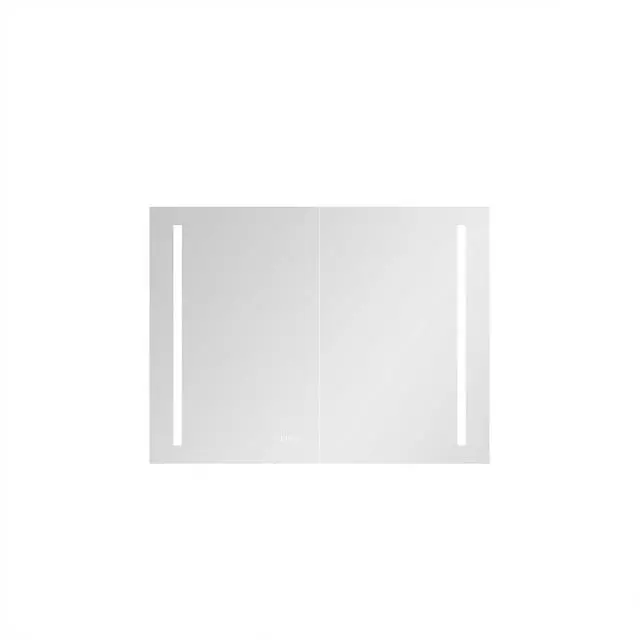 Alt view image 2 of 7 - 40in. W x 30 in. H LED Large Rectangular Aluminum Alloy Surface Mount Medicine Cabinet with Mirror