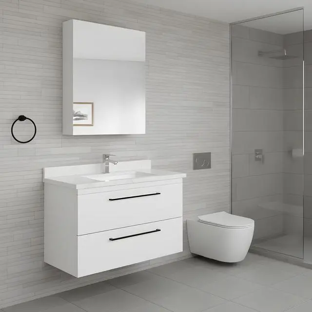Main image of 24'' W x 30'' H Bathroom Mirror Medicine Cabinet - Wooden Door Medicine Cabinets for Bathroom, Wall Mounted Surface, Bathroom Mirror with Storage, Left opening door