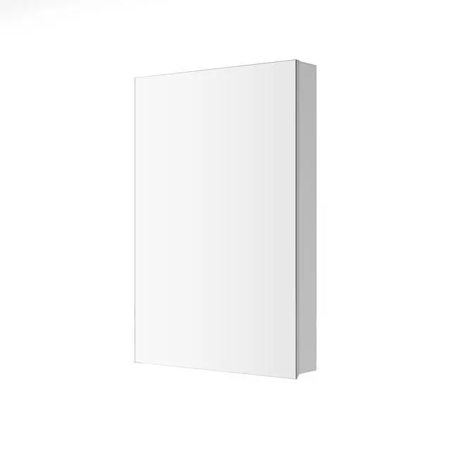 Alt view image 6 of 7 - 24'' W x 36'' H Surface Frameless Mirror Medicine Cabinet, Beveled Mirror Edges Bathroom Medicine Cabinet, Left opening door