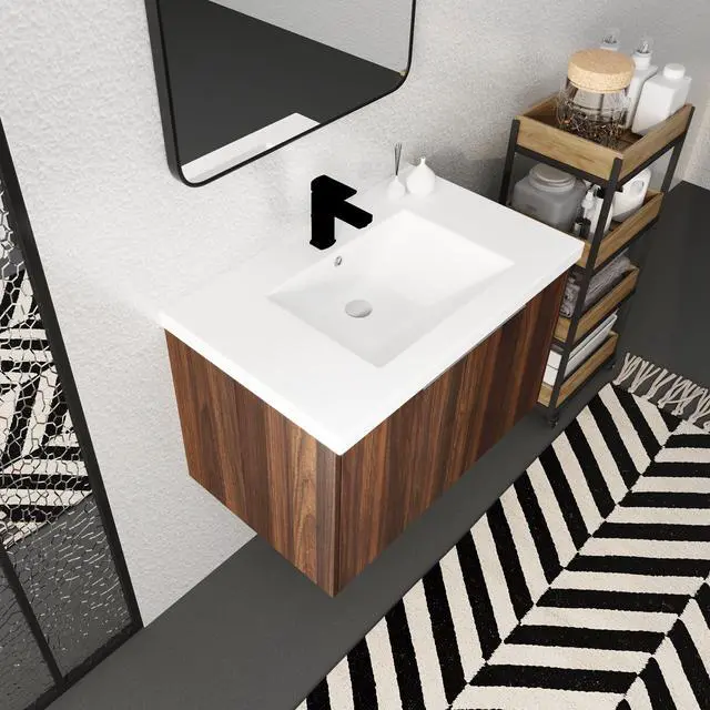 Alt view image 6 of 7 - Soft Close Doors Bathroom Vanity With Sink,30 Inch For Small Bathroom,30x18-00630CAW(KD-Packing)