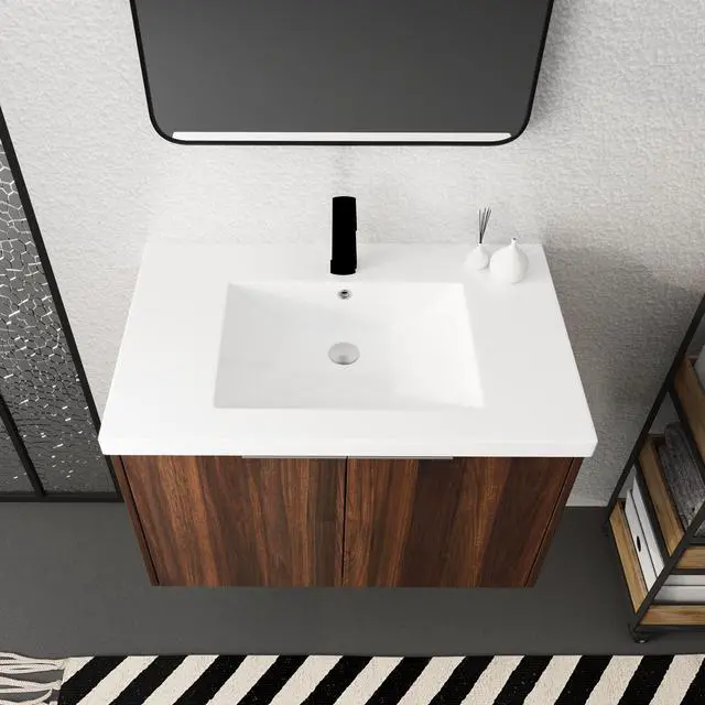 Alt view image 5 of 7 - Soft Close Doors Bathroom Vanity With Sink,30 Inch For Small Bathroom,30x18-00630CAW(KD-Packing)