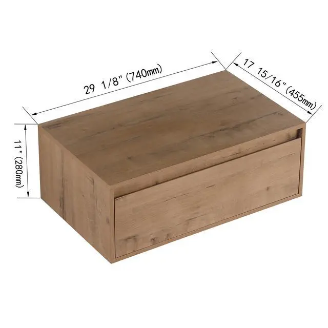 Alt view image 3 of 7 - 30" (29-1/8")Bathroom Cabinet,Soft Close Drawer,Float Mounting Design (Only Vanity, Without Sink)
