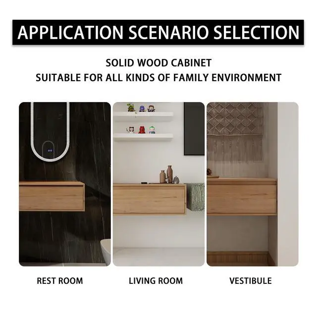 Alt view image 7 of 7 - 30" (29-1/8")Bathroom Cabinet,Soft Close Drawer,Float Mounting Design (Only Vanity, Without Sink)