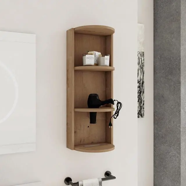 Alt view image 2 of 7 - 12" Bathroom Wall-Mounted Storage Rack, Float Mounting Design,(KD-Packing)