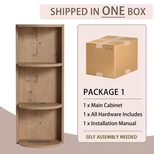 Alt view image 7 of 7 - 12" Bathroom Wall-Mounted Storage Rack, Float Mounting Design,(KD-Packing)