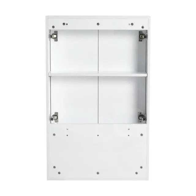 Alt view image 7 of 7 - 24" Bathroom Wall Cabinet, Soft Close Doors, Float Mounting Design,Glossy White,(KD-Packing)