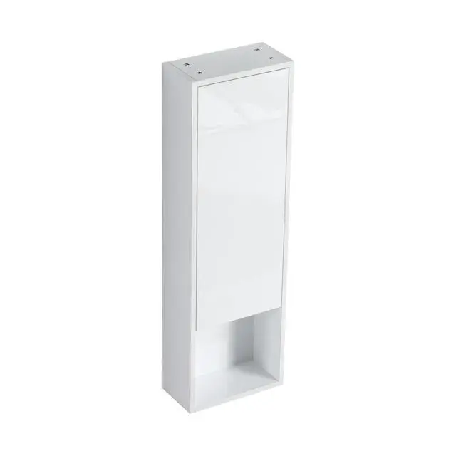 Alt view image 6 of 7 - 12" Bathroom Wall Cabinet, Soft Close Doors, Float Mounting Design,Glossy White,(KD-Packing)