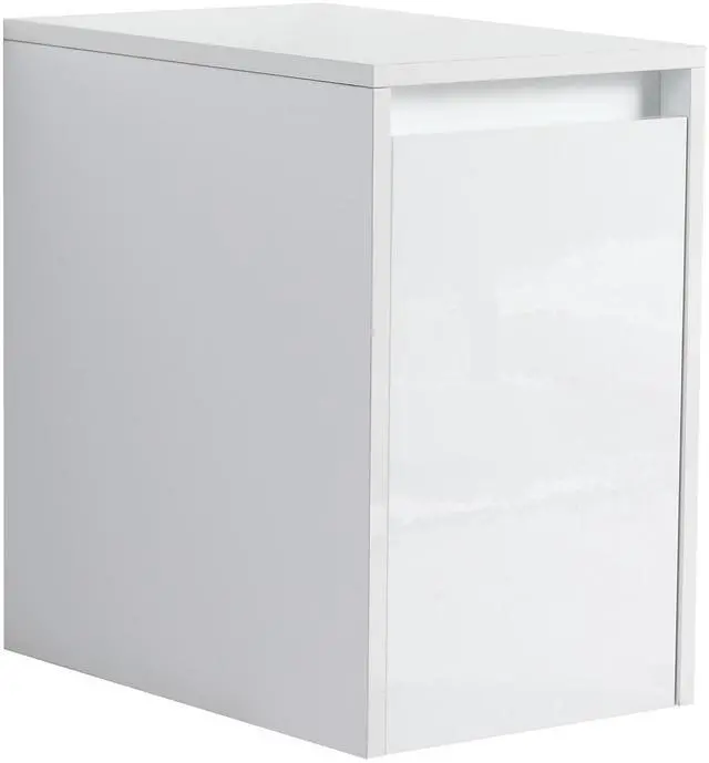 Main image of 12" Bathroom Side Cabinet, Soft Close Doors, Float Mounting Design, Glossy White,(KD-Packing)
