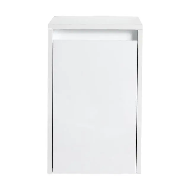 Alt view image 5 of 7 - 12" Bathroom Side Cabinet, Soft Close Doors, Float Mounting Design, Glossy White,(KD-Packing)