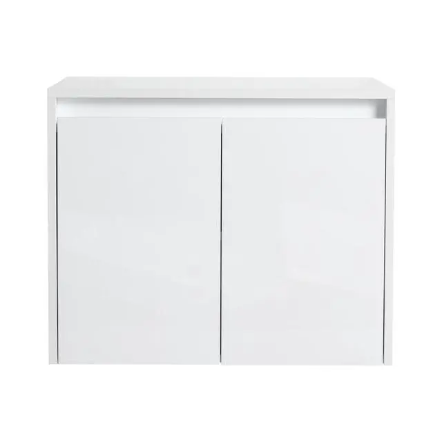 Alt view image 5 of 7 - 24" Bathroom Wall Cabinet, 2-Soft Close Doors, Float Mounting Design,Glossy White,(KD-Packing)