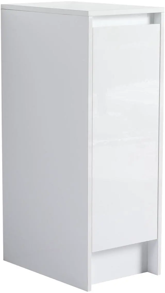 Main image of 12" freestanding Bathroom Storage Cabinet, Soft Close Doors, Glossy White,(KD-Packing)