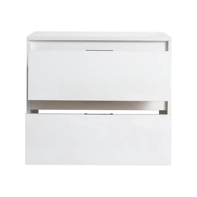 Alt view image 5 of 7 - 24" Bathroom Wall Cabinet, 2-Soft Close Drawer, Float Mounting Design, Glossy White,(KD-Packing)