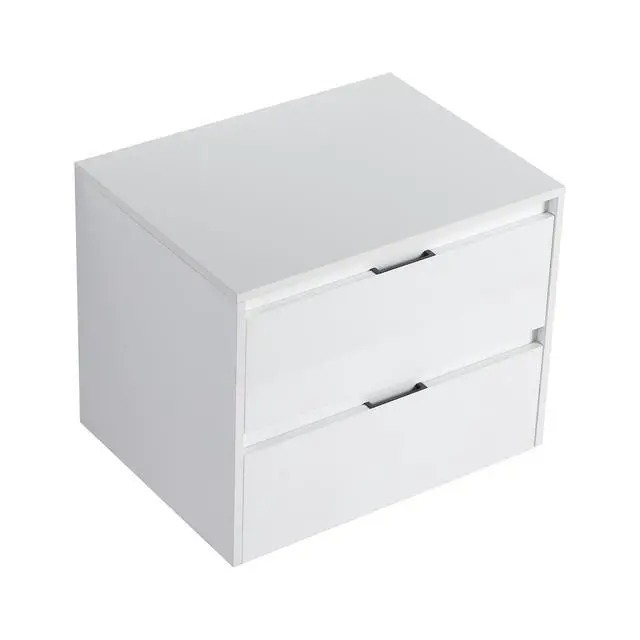 Alt view image 6 of 7 - 24" Bathroom Wall Cabinet, 2-Soft Close Drawer, Float Mounting Design, Glossy White,(KD-Packing)