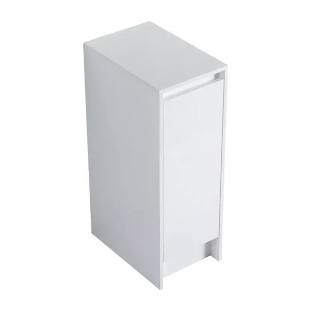 Alt view image 6 of 7 - 12" freestanding Bathroom Storage Cabinet, Soft Close Doors, Glossy White,(KD-Packing)