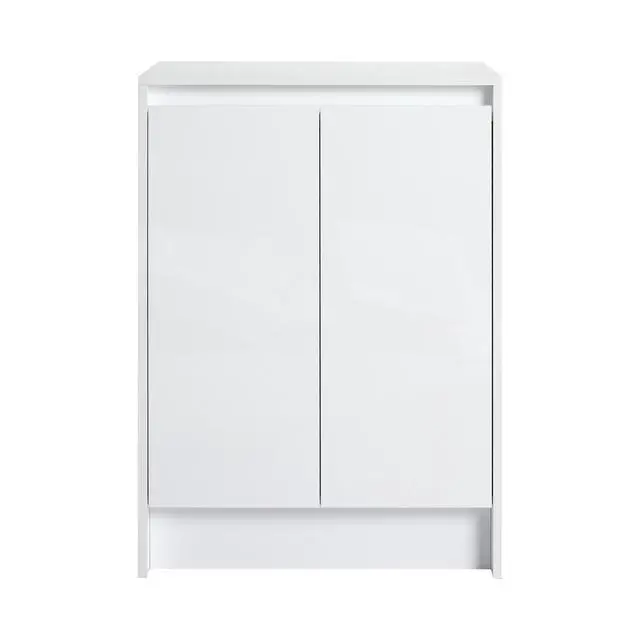 Alt view image 5 of 7 - 24" freestanding Bathroom Storage Cabinet, 2-Soft Close Doors, Glossy White,(KD-Packing)