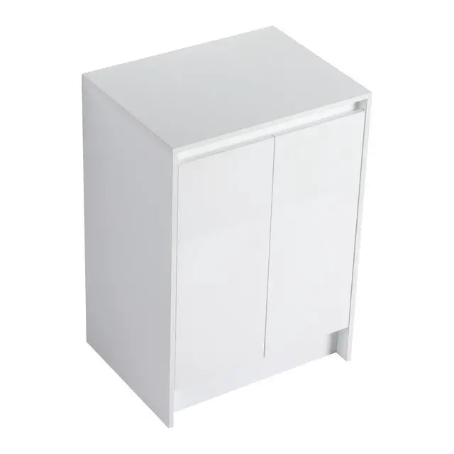 Alt view image 6 of 7 - 24" freestanding Bathroom Storage Cabinet, 2-Soft Close Doors, Glossy White,(KD-Packing)