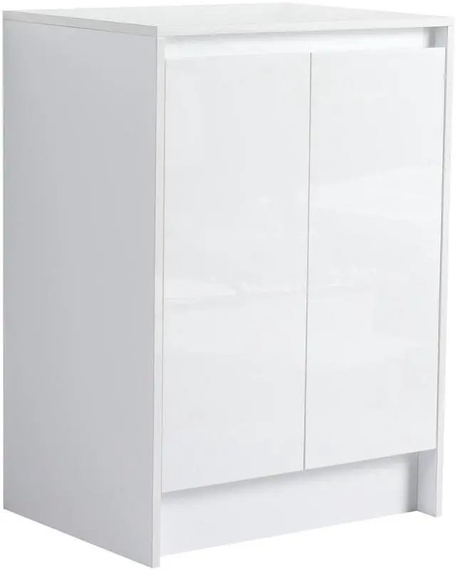 Main image of 24" freestanding Bathroom Storage Cabinet, 2-Soft Close Doors, Glossy White,(KD-Packing)