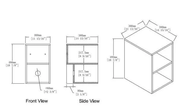 Alt view image 2 of 7 - 12 Inch Small Wall Mounted Storage Shelves, Bathroom Storage, Plywood, Imitative Oak