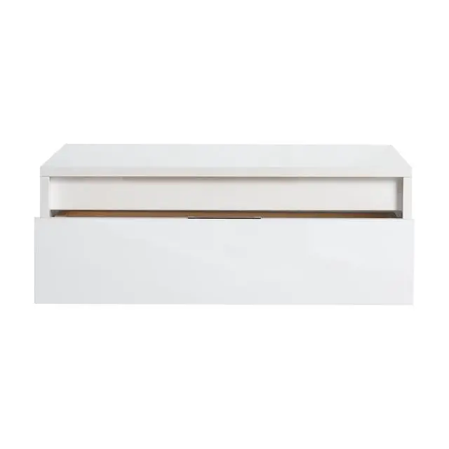 Alt view image 5 of 7 - 24" Bathroom Cabinet,Soft Close Drawer,Float Mounting Design, Glossy White, KD-Packing,(Only Vanity)