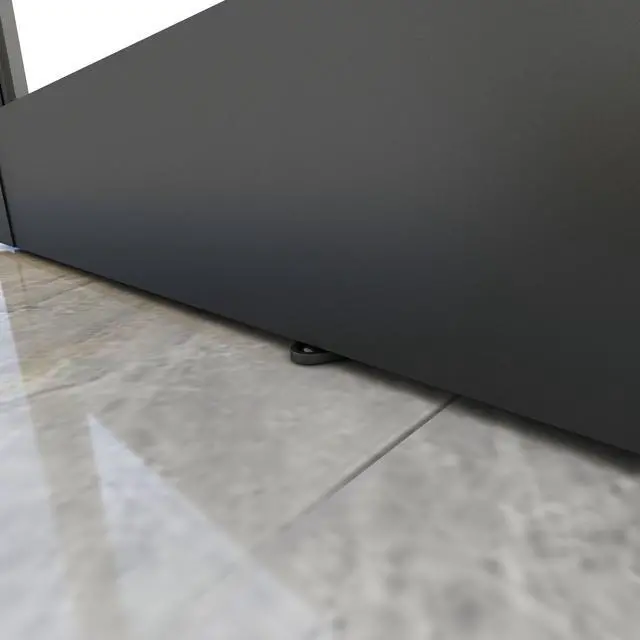Alt view image 2 of 7 - 36 in. x 84 in. Mirrored Glass Black MDF Interior Sliding Barn-Door with Hardware Kit and-Door Handle