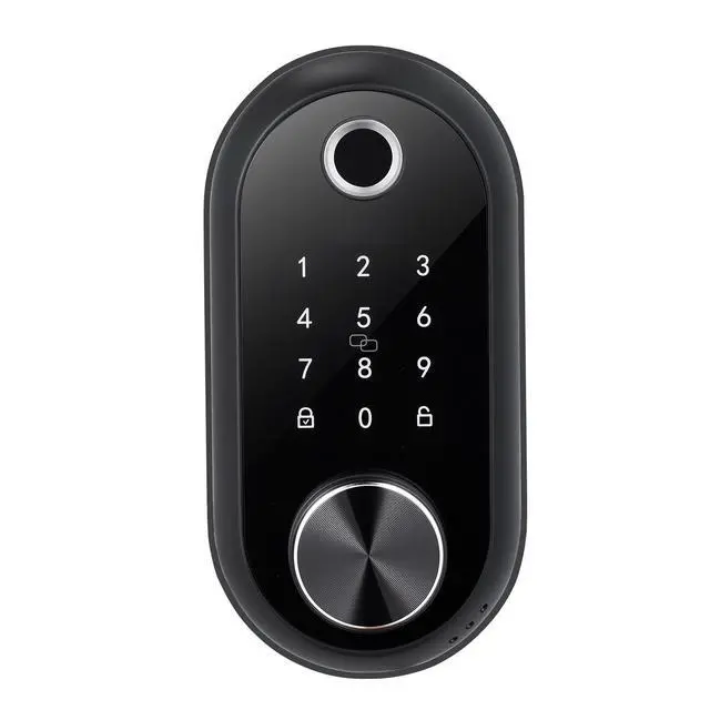 Alt view image 4 of 7 - Fingerprint Door Lock, Electronic Biometric Deadbolt with Touchscreen, Auto Locking, One-Time Code, Anti-Peeking Password, Keyless Entry Door Lock with IC Cards, for Home, Apartment, Matte Black