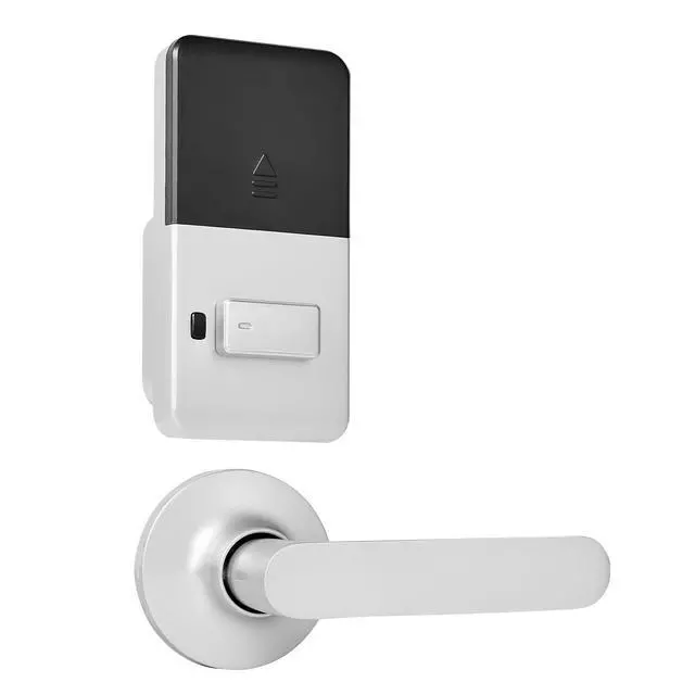 Alt view image 4 of 7 - Keyless Entry Door Lock with Handle Set, Electronic Keypad Deadbolt with Lever Handles, Pioneering Easy-Grip Design, Customizable User Codes, Keyed Entry, Auto Lock, Anti-Peeking, Silver