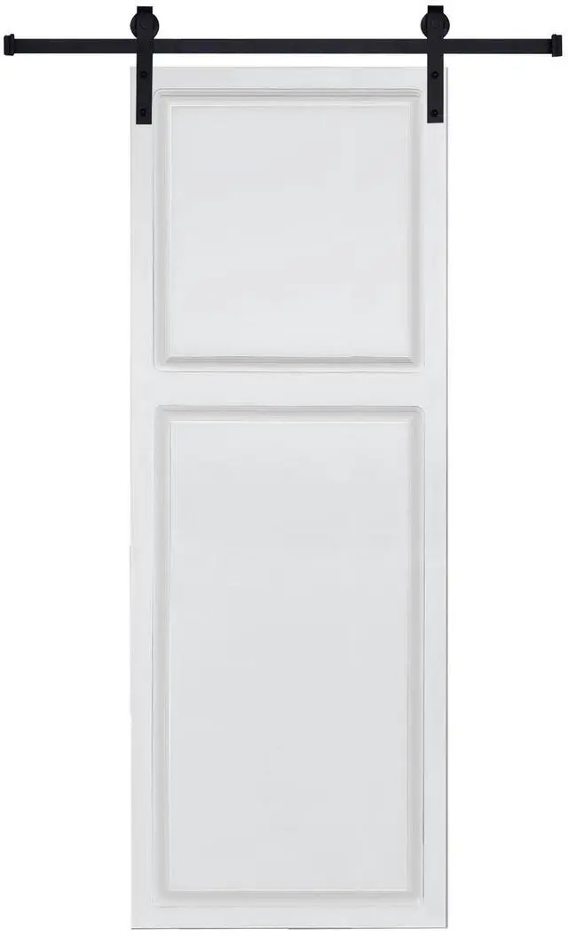 Main image of 2-Panel Cottage style door 3/4" thick 15 in. x 84 in. MDF White Barn Sliding Door With Hardware kit