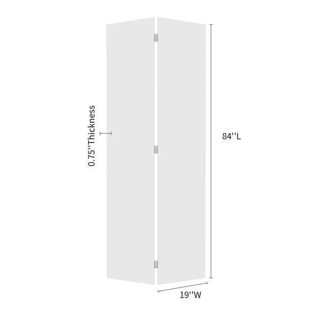 Alt view image 2 of 5 - Dual 2Panel Cottagestyle door 3/4" thick 38 in. x 84 in. Solid Core White Finished Vinyl bi-fold door With Hardware kit