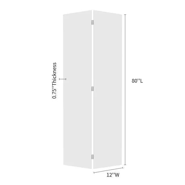 Alt view image 2 of 5 - Dual 2Panel Cottagestyle door 3/4" thick 24 in. x 80 in. Solid Core White Finished Vinyl bi-fold door With Hardware kit