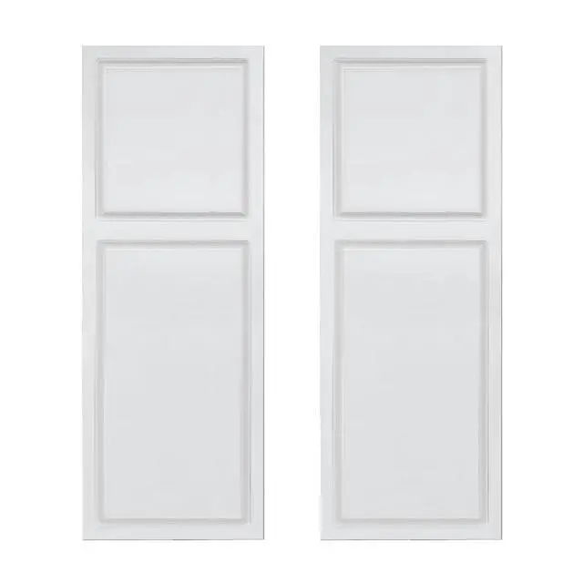 Alt view image 3 of 6 - Dual 2-Panel Cottage style door 3/4 thick 48 in. x 84 in. MDF White Barn Sliding Door With Hardware kit