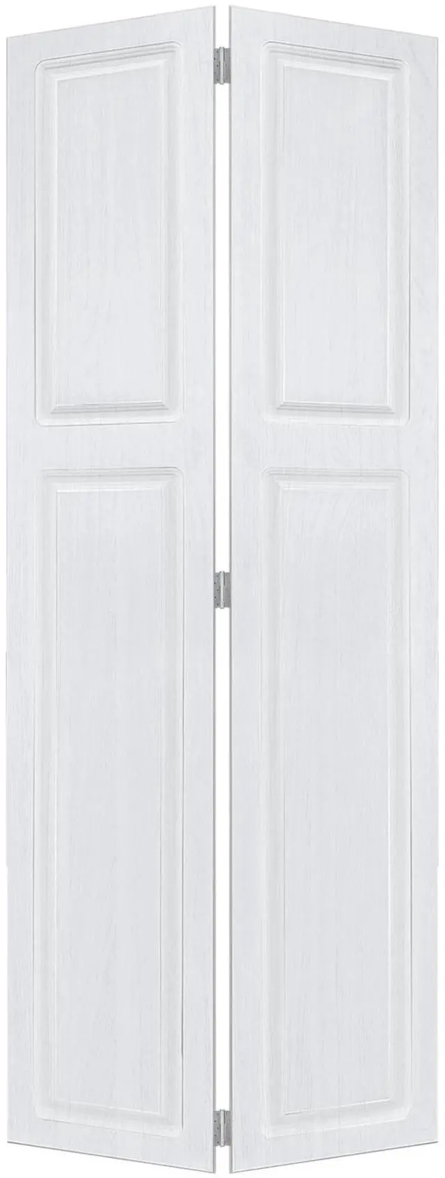Main image of 2 panel bi-fold 56 in. x 83 in. MDF white walnut Barn Sliding Door With Hardware kit