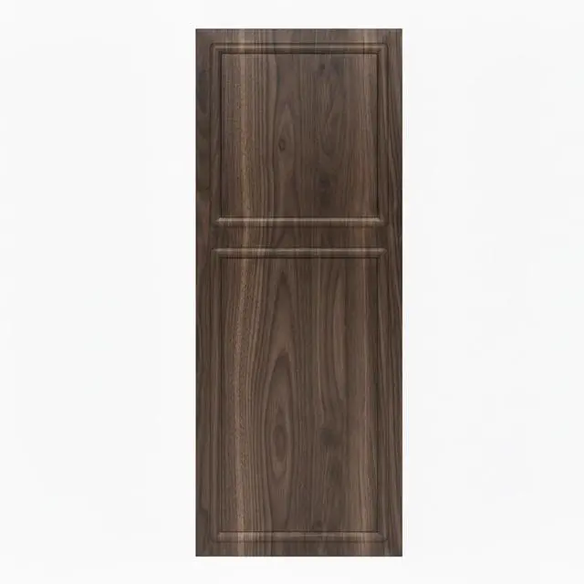 Alt view image 4 of 5 - 18 series 25 in.X84 in. 3/4 inch thickness 2-Panel Walnut Color Finished MDF Sliding Barn Door With Hardware Kit