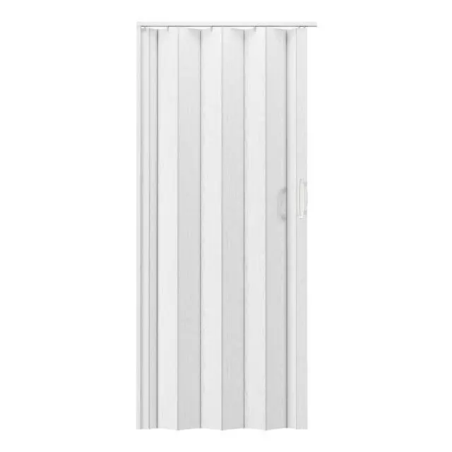 Alt view image 2 of 7 - Studio Series 48" W PVC Foldable Accordion Doors, White