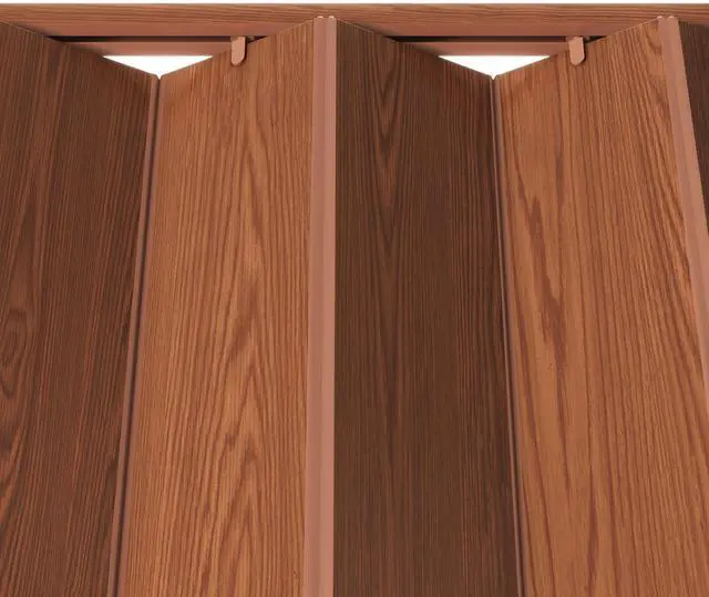 Alt view image 5 of 7 - Studio Series 48" W PVC Foldable Accordion Doors, Walnut