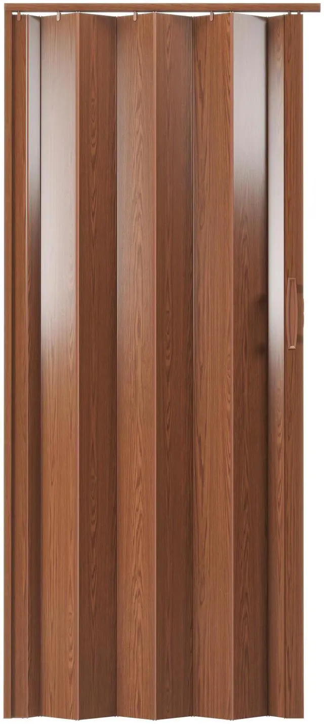 Alt view image 2 of 7 - Studio Series 48" W PVC Foldable Accordion Doors, Walnut