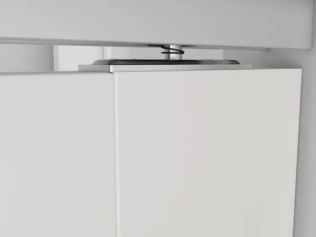 Alt view image 5 of 7 - 30 in. x 80 in. Full Lite Frosted Glass White MDF Bi-Fold Door with Hardware Kit and Door Handle
