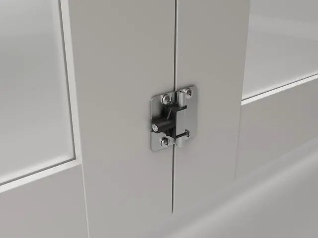 Alt view image 3 of 6 - 24 in. x 80 in. 3 Lite Frosted Glass Solid Core White Composite Bi-Fold Door with Hardware Kit and Door Handle