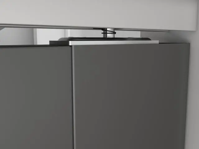 Alt view image 2 of 7 - 36 in. x 80 in. Full Lite Frosted Glass Black MDF Bi-Fold Door with Hardware Kit and Door Handle