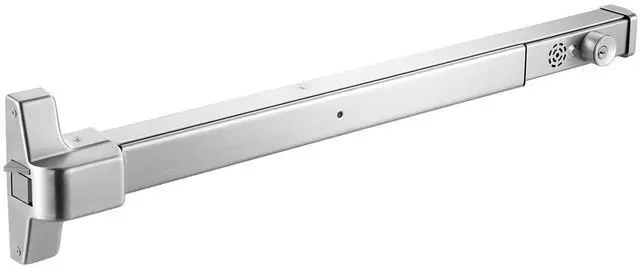 Main image of Push Bar Panic Exit Device, 31" Stainless Steel Commercial Panic Bar for Exit Doors, Emergency Exit Door Hardware with Auto Alarm System and Sticker, for 31"-46" Wood or Metal Door, Silver