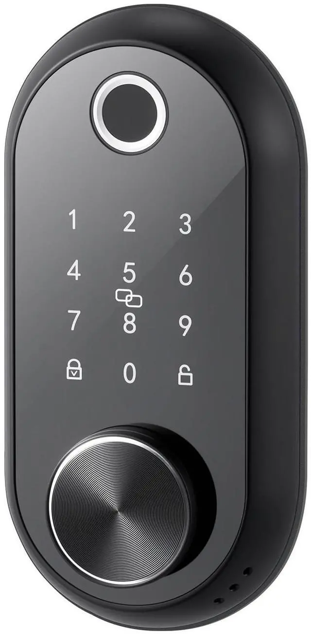 Alt view image 2 of 7 - Fingerprint Door Lock Set, Electronic Biometric Deadbolt Keyless Entry Door Lock with Handle, Touchscreen, Auto Locking, One-Time Code, Anti-Peeking Password, IC Cards, for Home, Matte Black